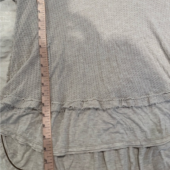 Free People Laguna Thermal Knit Long Sleeve Stretch Tunic Oatmeal oversized - Picture 6 of 8